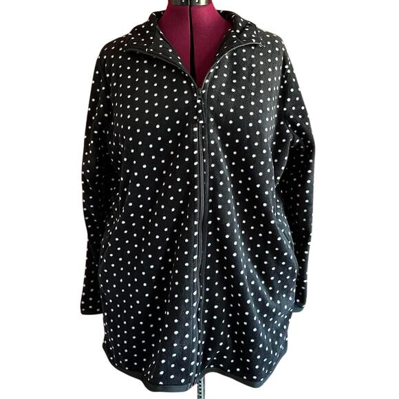 Womens Jacket Size 18 Black Polka Dots Outerwear Layering Twee Work Professional - Picture 1 of 8